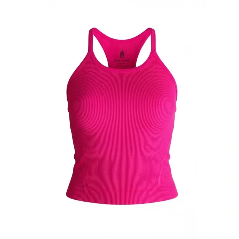 Free People Hot Pink Ribbed Tank Top